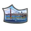 Collectible Novelty Pin for Backpack, Scarf - Made From Jeweler Class Metal - Spartan and the Green Egg Explorer Pin Series: The Golden Gate Bridge, San Francisco - CA, USA (299) view 1