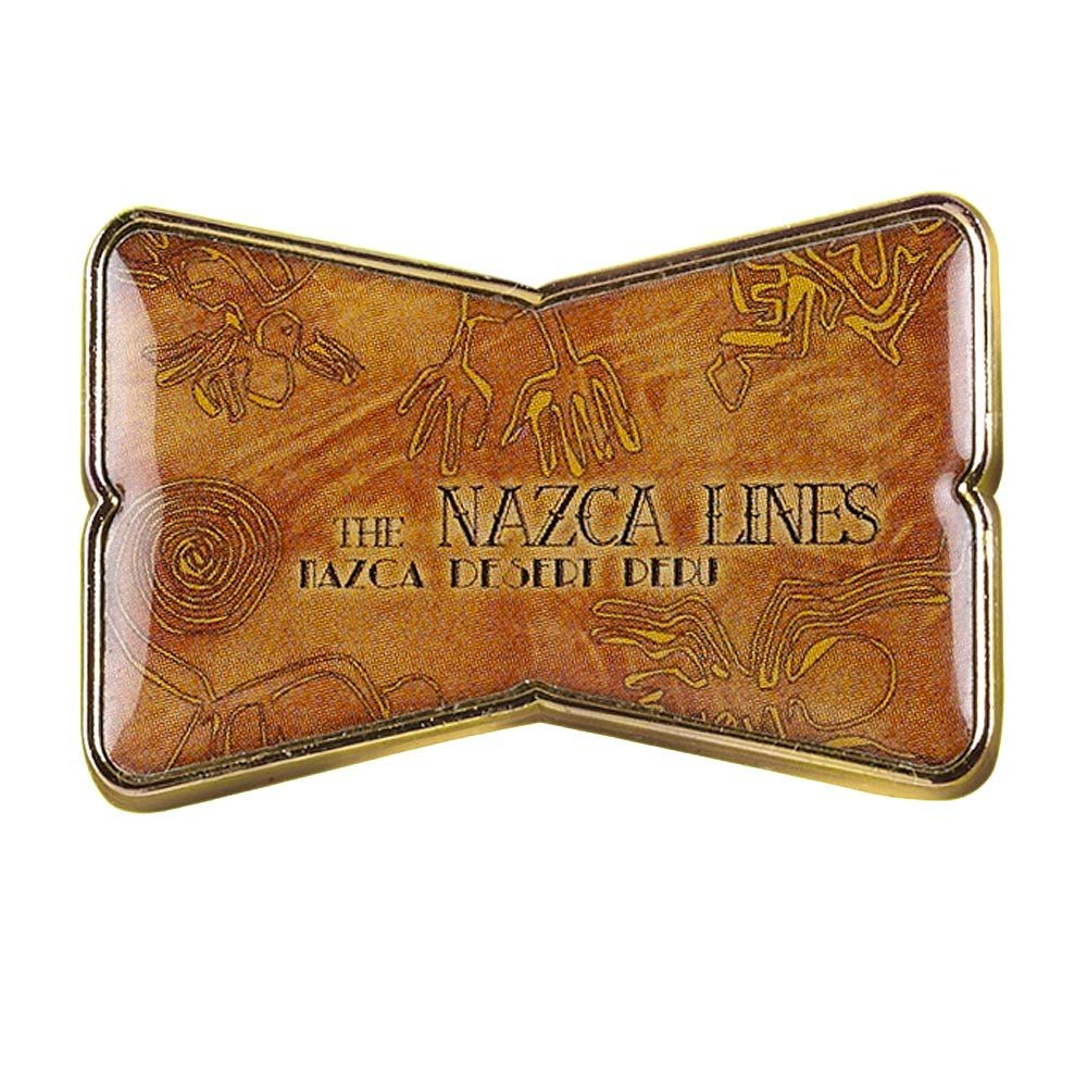 Collectible Novelty Pin for Backpack, Scarf - Made Made From Jeweler Class Metal - Spartan and the Green Egg Explorer Pin Series: Nazca Lines, Peru (111)