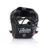 Fairtex Headgear HG10 | Protective Headgear for Muay Thai | Enhanced Comfort & Vision with Adjustable Straps & Multi-Layered Foam Padding | Prevents Injuries to Ears, Cheeks & Chin (Large-Black/White) view 4