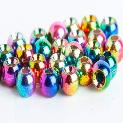 Blue Wing Olive Tungsten Beads for Fly Tying - 100 Pack (Rainbow, 2.0 mm (5/64))