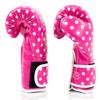 Fairtex BGV14 Muay Thai Boxing Microfibre Gloves for Men, Women, Kids | MMA Gloves, Kickboxing, Gym, Workout | Premium Quality, Light Weight & Shock Absorbent Boxing Gloves- (Pink Polka Dots/8oz) view 4