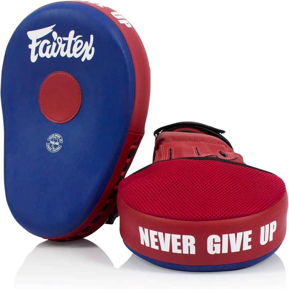 Fairtex FMV13 Maximized Focus Mitts for Boxing, Muay Thai Kickboxing, MMA (Blue/Red)