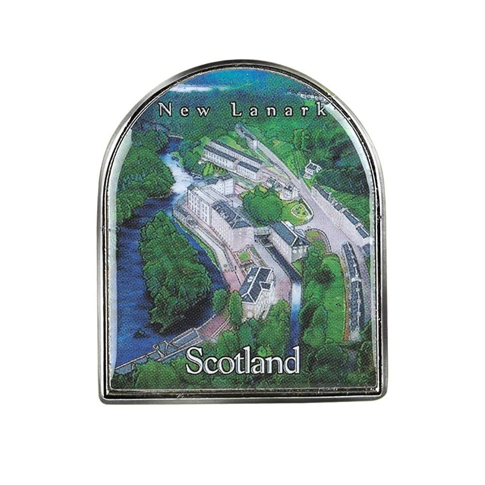 Collectible Novelty Pin for Backpack, Scarf - Made From Jeweler Class Metal - Spartan and the Green Egg Explorer Pin Series: New Lanark, Scotland (134)