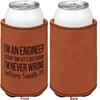 Personalized Engineer Quotes Leatherette Can Sleeve - Single Sided view 2
