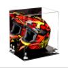 Better Display Cases Acrylic Motorcycle Motocross Racing Helmet Display Case with Mirror and White Risers (A024-WR) view 1