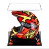Better Display Cases Clear Acrylic Motorcycle Motocross or Racing Helmet Display Case with Orange Risers (A024-OR) view 3
