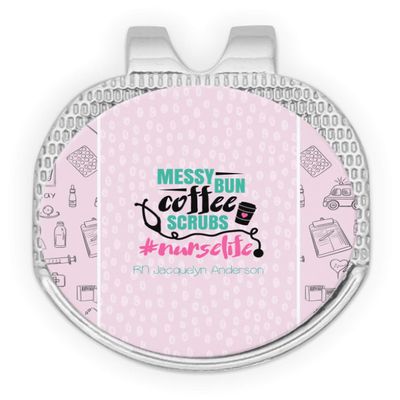 YouCustomizeIt Personalized Nursing Quotes Golf Ball Marker - Hat Clip - Silver