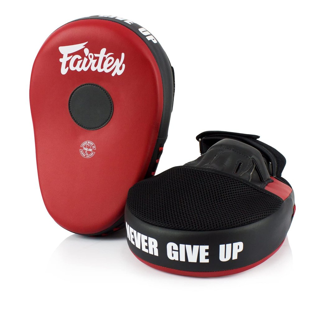 Fairtex FMV13 Maximized Focus Mitts for Boxing, Muay Thai Kickboxing, MMA (Red/Black)