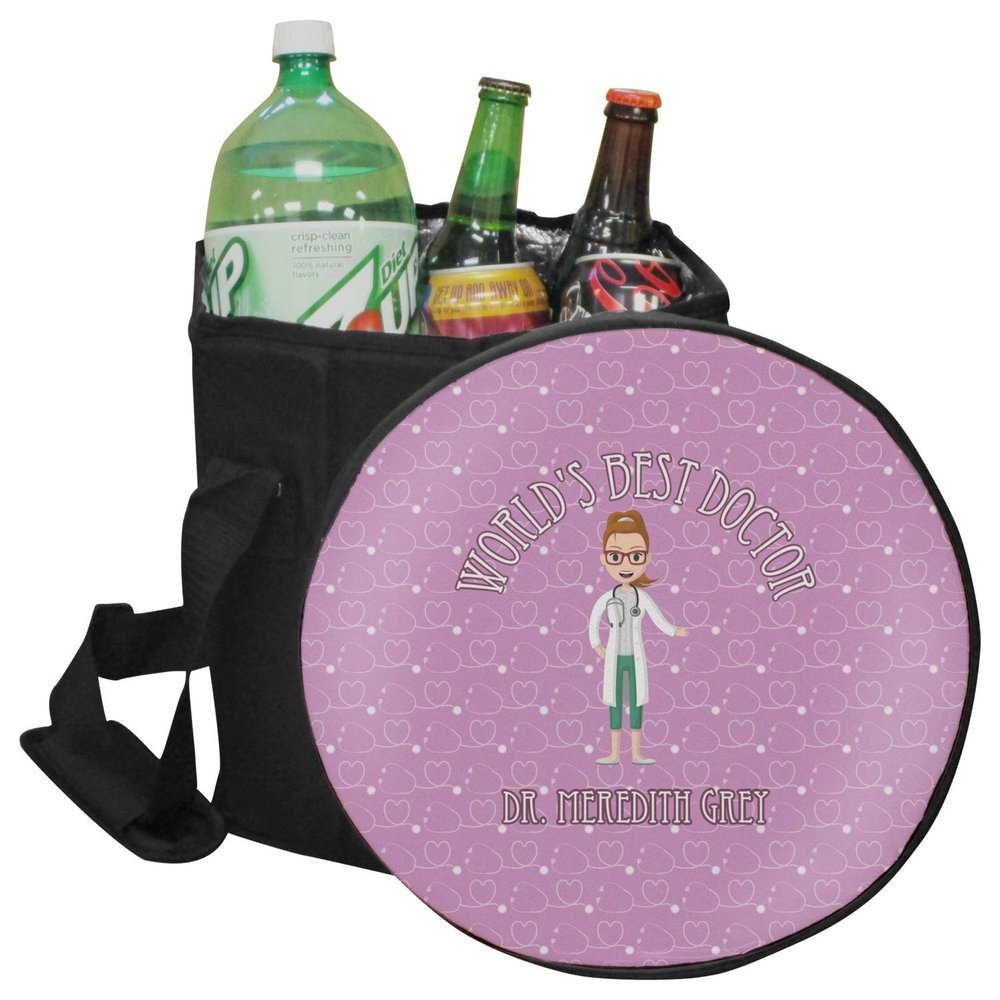 YouCustomizeIt Personalized Doctor Avatar Collapsible Cooler & Seat