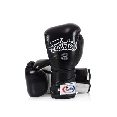 Fairtex BGV6 Angular Gloves: Premium Synthetic Leather Construction | Unique Design, Locked Thumb |Multi-Layer Padding |Ideal for Boxing, MMA, Kickboxing & More(Black/White/16oz)