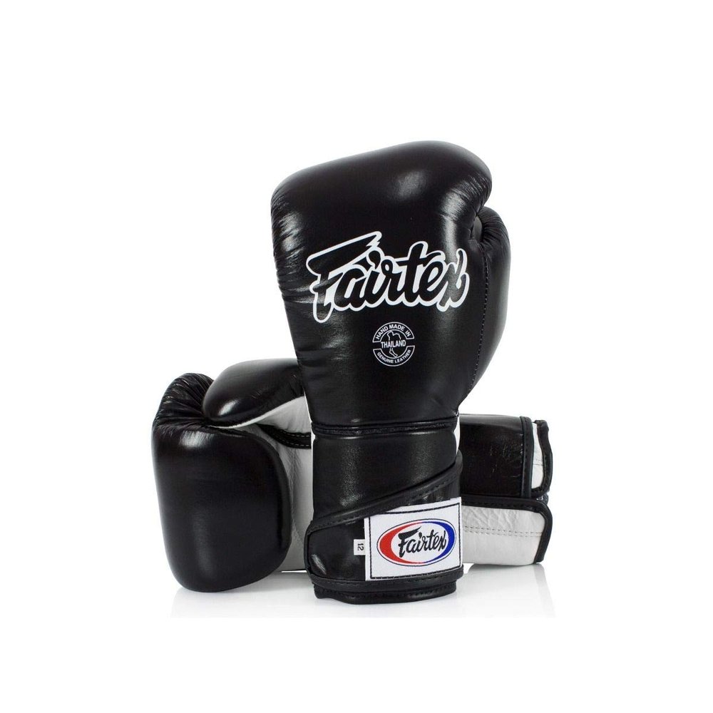 Fairtex BGV6 Angular Gloves: Premium Synthetic Leather Construction | Unique Design, Locked Thumb |Multi-Layer Padding |Ideal for Boxing, MMA, Kickboxing & More(Black/White/16oz)