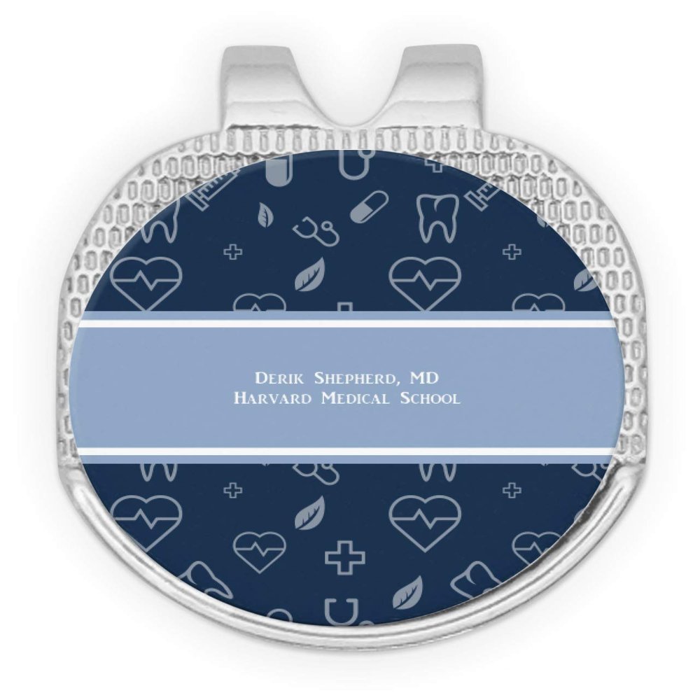 YouCustomizeIt Personalized Medical Doctor Golf Ball Marker - Hat Clip - Silver
