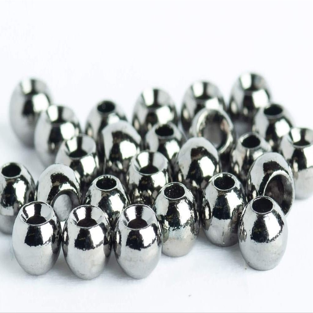 Blue Wing Olive Tungsten Beads for Fly Tying - 100 Pack (Black Nickel, 3.2 mm (1/8))