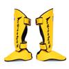 Fairtex SP7 Muay Thai Shin Guards for Men, Women, Kids | Shinguards Made with Syntek Leather & are Premium, Lightweight & Durable | Detachable shin & Foot Protector- Large, Yellow view 4