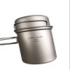 Jolmo Lander Outdoor Titanium Pot with Bowl Titanium Camping Cookware Set Titanium Cooking Pot view 3