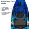 Brooklyn 13.0 Pro Tandem Sit-On-Top Kayak by BKC, 2 to 3 Person Fishing Kayak with Adjustable Seats, Large Dry Storage, 800 lb Capacity (Grey) view 4