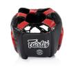 Fairtex HG13 Genuine Leather Boxing Headgear - MMA & Muay Thai Protection with Adjustable Straps and Multi-Layered Shock Absorption - Ideal for Boxing, Sparring, and Martial Arts(Black/Red/XLarge) view 4