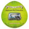Collectible Novelty Pin for Backpack, Scarf - Made From Jeweler Class Metal - Spartan and the Green Egg Explorer Pin Series: Pymatuning Reservoir - PA, USA (355) view 2
