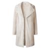 JOFOW Women Lapel Coat,Solid Fleece Jacket Autumn Winter Casual Faux Shearing Parka Warm Chunky Cardigan Outwear (M,Beige) view 4