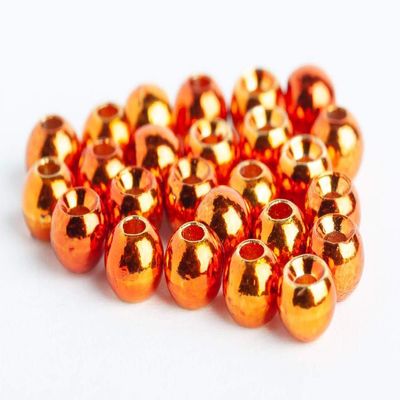 Blue Wing Olive Tungsten Beads for Fly Tying - 100 Pack (Metallic Orange, 2.0 mm (5/64))