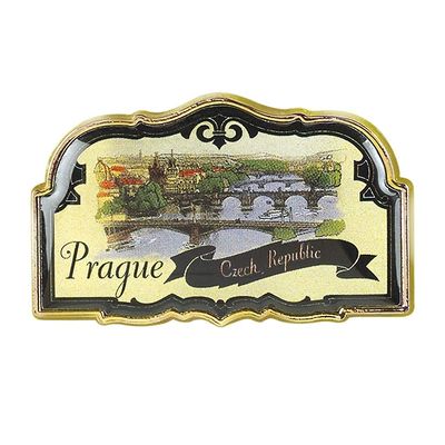 Collectible Novelty Pin for Backpack, Scarf - Made From Jeweler Class Metal - Spartan and the Green Egg Explorer Pin Series: Prague, Czech Republic (75)