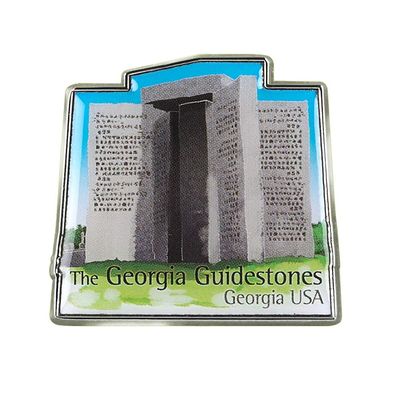 Collectible Novelty Pin for Backpack, Scarf - Made From Jeweler Class Metal - Spartan and the Green Egg Explorer Pin Series: Georgia Guidestones, Georgia - USA (109)
