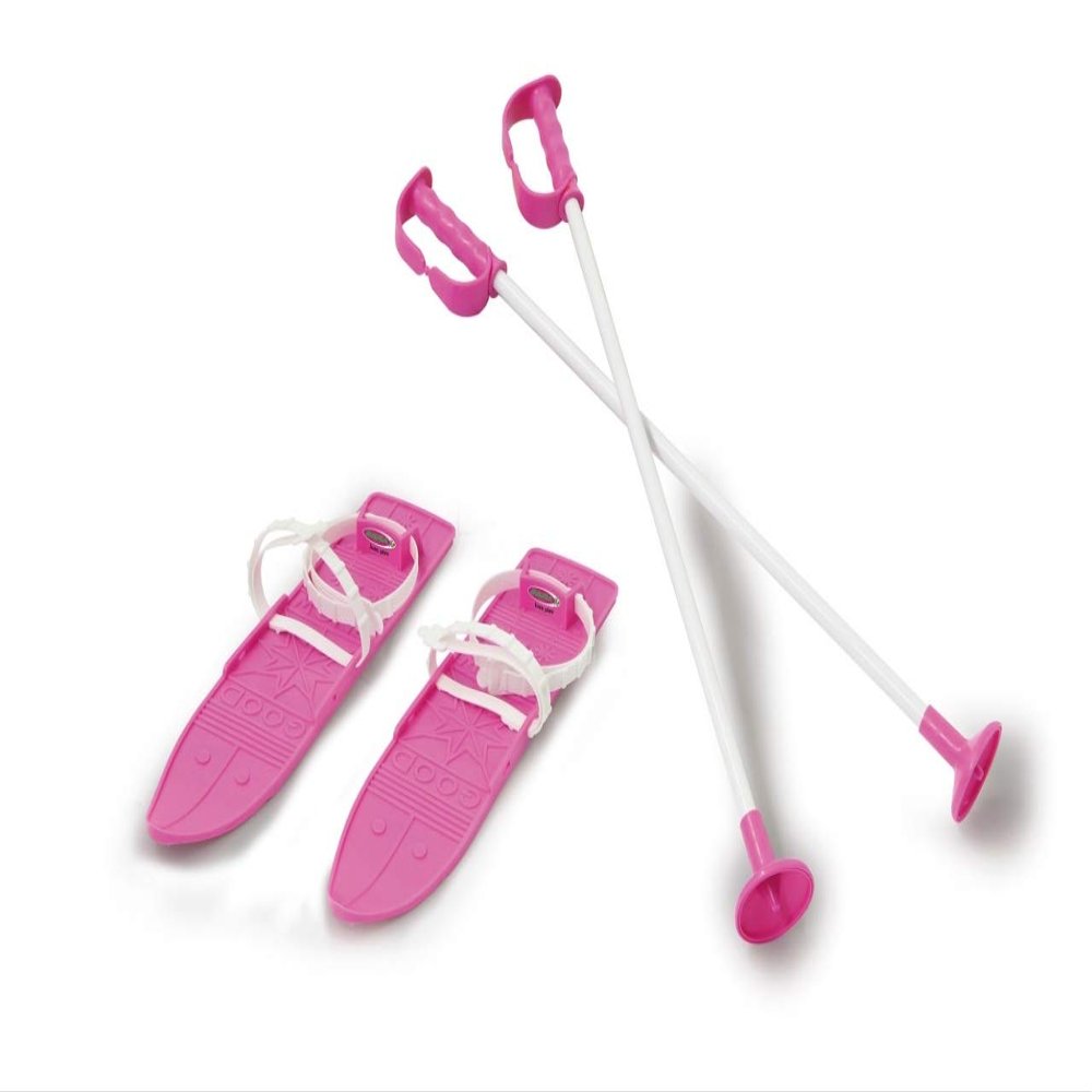 Jamara 460380 460380-Snow Play Alpin 1st Step 40cm Aerodynamic Construction, Extra Safe and Adjustable Fastening Loops, Anti-Slip Surface on The top, Ski Poles 40 cm, Pink