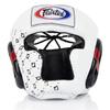 Fairtex Headgear HG10 | Protective Headgear for Muay Thai | Enhanced Comfort & Vision with Adjustable Straps & Multi-Layered Foam Padding |Prevents Injuries to Ears, Cheeks & Chin (Medium-White) view 1