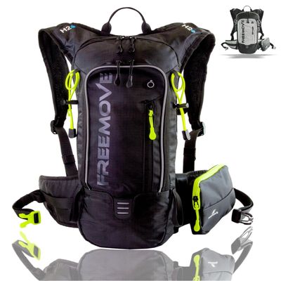 FREEMOVE Sports Backpack Daypack - for Men, Women - Suitable as Hydration Camel Backpack for Hiking, Running or Biking Backpack for MTB Cycling - Water Bladder NOT Included