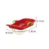 Jamara 460364 460364-Snow Play Bob Karol with Brake 80cm Steering by Pulling The respective handbrake, Rope, Aerodynamic Construction, Durable, Red view 3