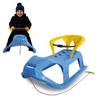 Jamara 460367 - Snow Play Sled with Backrest Snow-Star 90cm Blue - Metal Runners, Protection Against Tipping, Backrest incl. Safety Strap view 1