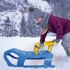 Jamara 460367 - Snow Play Sled with Backrest Snow-Star 90cm Blue - Metal Runners, Protection Against Tipping, Backrest incl. Safety Strap view 2