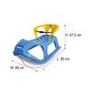 Jamara 460367 - Snow Play Sled with Backrest Snow-Star 90cm Blue - Metal Runners, Protection Against Tipping, Backrest incl. Safety Strap view 3