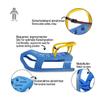 Jamara 460367 - Snow Play Sled with Backrest Snow-Star 90cm Blue - Metal Runners, Protection Against Tipping, Backrest incl. Safety Strap view 4