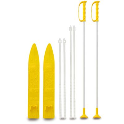 Jamara 460379 460379-Snow Play Alpin 1st Step 40cm Aerodynamic Construction, Extra Safe and Adjustable Fastening Loops, Anti-Slip Surface on The top, Ski Poles 40 cm, Yellow