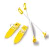 Jamara 460379 460379-Snow Play Alpin 1st Step 40cm Aerodynamic Construction, Extra Safe and Adjustable Fastening Loops, Anti-Slip Surface on The top, Ski Poles 40 cm, Yellow view 3