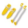 Jamara 460379 460379-Snow Play Alpin 1st Step 40cm Aerodynamic Construction, Extra Safe and Adjustable Fastening Loops, Anti-Slip Surface on The top, Ski Poles 40 cm, Yellow view 4