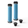 BW Chainline Grips  Dual Lock-On MTB Bike Handlebar Grips - Blue view 2
