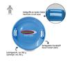 Jamara 460369 460369-Snow Play Round Snow Sledge 60cm Handles on Both Sides, Lightweight, Durable, Blue view 4