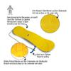 Jamara 460391 - Snow Play Snowboard 72cm Yellow - Easy Grip Handles, Bear Shape on Handle, Lightweight, Durable view 4
