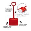 Jamara 460399 460399-Snow Play Snow Shovel Tally 70 cm Robust and Stable, Reinforcing Ribs in The Blade, Plastic Handy D-Handle, Red view 4
