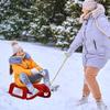 Jamara 460366 red 460366-Snow Play Sled Snow-Star 90cm Metal Runners, Protection Against Tipping, Backrest incl. Safety Strap, 90 cm view 2