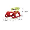 Jamara 460366 red 460366-Snow Play Sled Snow-Star 90cm Metal Runners, Protection Against Tipping, Backrest incl. Safety Strap, 90 cm view 3