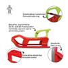 Jamara 460366 red 460366-Snow Play Sled Snow-Star 90cm Metal Runners, Protection Against Tipping, Backrest incl. Safety Strap, 90 cm view 4