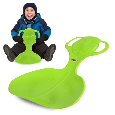 Jamara 460375 - Snow Play Snow Glider Bear Green - Easy Grip Handles, Bear Shape on Handle, Lightweight, Durable