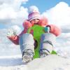 Jamara 460375 - Snow Play Snow Glider Bear Green - Easy Grip Handles, Bear Shape on Handle, Lightweight, Durable view 2