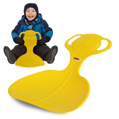 Jamara 460374 460374-Snow Play Snow Glider Easy Grip, Bear Shape on Handle, Lightweight, Durable, Yellow