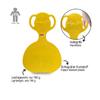 Jamara 460374 460374-Snow Play Snow Glider Easy Grip, Bear Shape on Handle, Lightweight, Durable, Yellow view 4