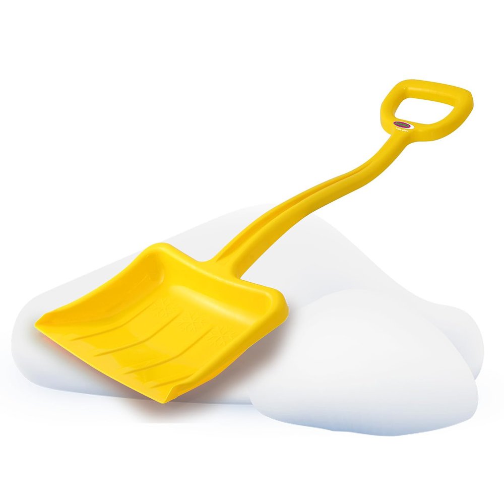 Jamara 460401 Yellow 460401-Snow Play Snow Shovel Tally 70 cm Robust and Stable, Reinforcing Ribs in The Blade, Plastic Handy D-Handle