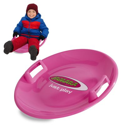 Jamara 460371 460371-Snow Play Round Snow Sledge 60cm Handles on Both Sides, Lightweight, Durable, Pink